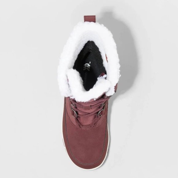 NEW!  Camila Winter Snow Burgundy Boots - All in Motion - Picture 3 of 4